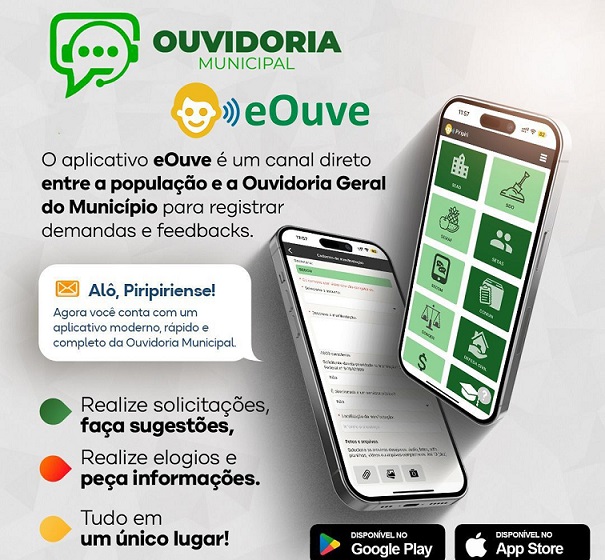 Ouvidoria de Piripiri lança aplicativo eOuve para atendimento à população