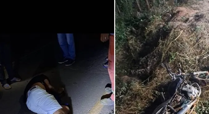 Motociclista fica ferido após cair de moto na PI-213