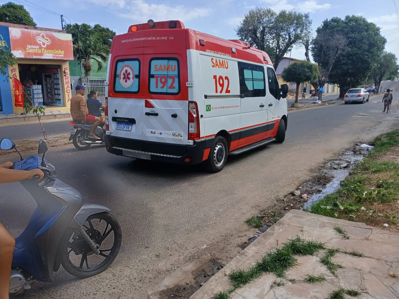 Colisão de moto com animal deixa mulher ferida em Piripiri