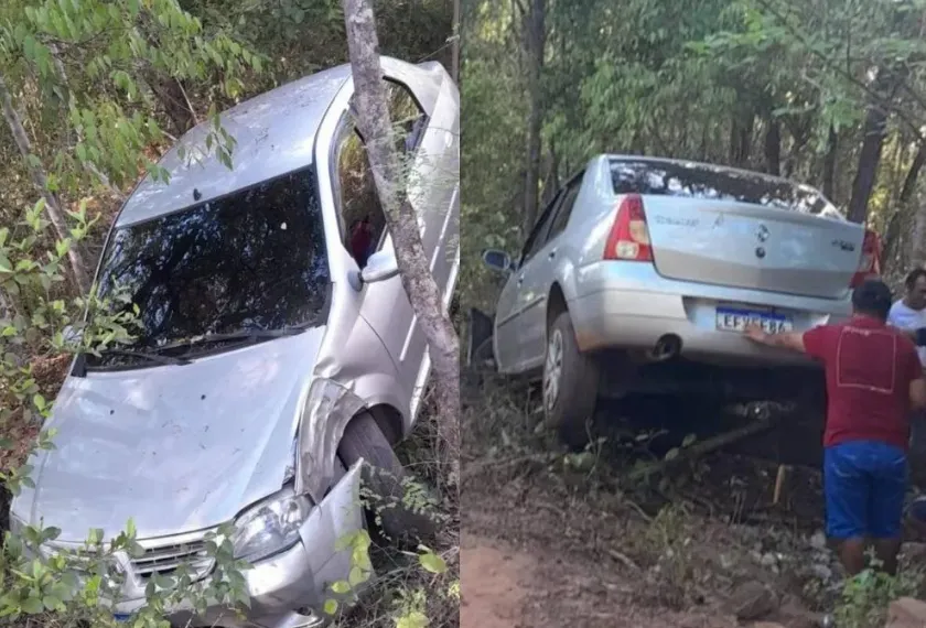 Motorista fica ferido após acidente em estrada vicinal na zona rural de Pedro II