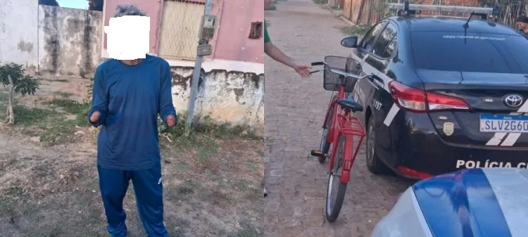 Homem que teve as mãos decepadas por roubo é flagrado furtando bicicleta