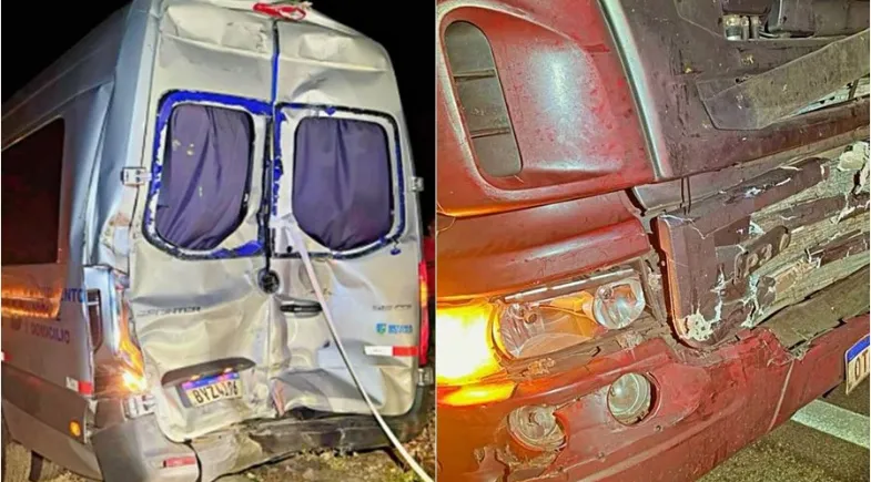 Van com 19 passageiros é atingida por caminhão no Piauí