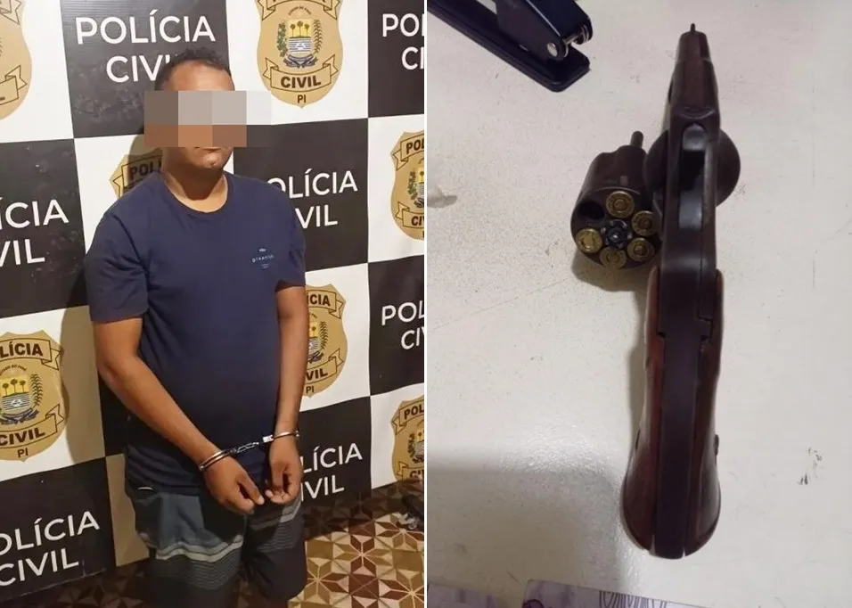 Homem é preso com revólver e drogas em Barras