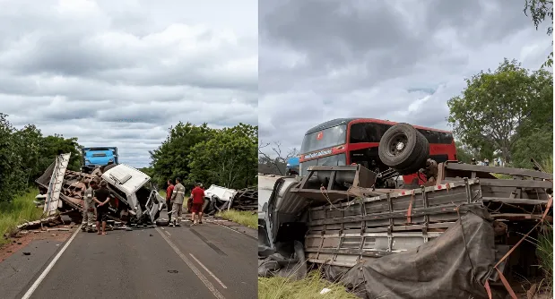 Colisão entre dois caminhões deixa um morto e feridos no PI