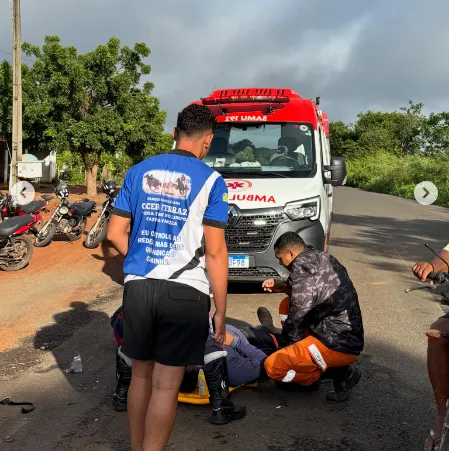 Colisão entre motocicletas deixa feridos na zona rural de Piripiri