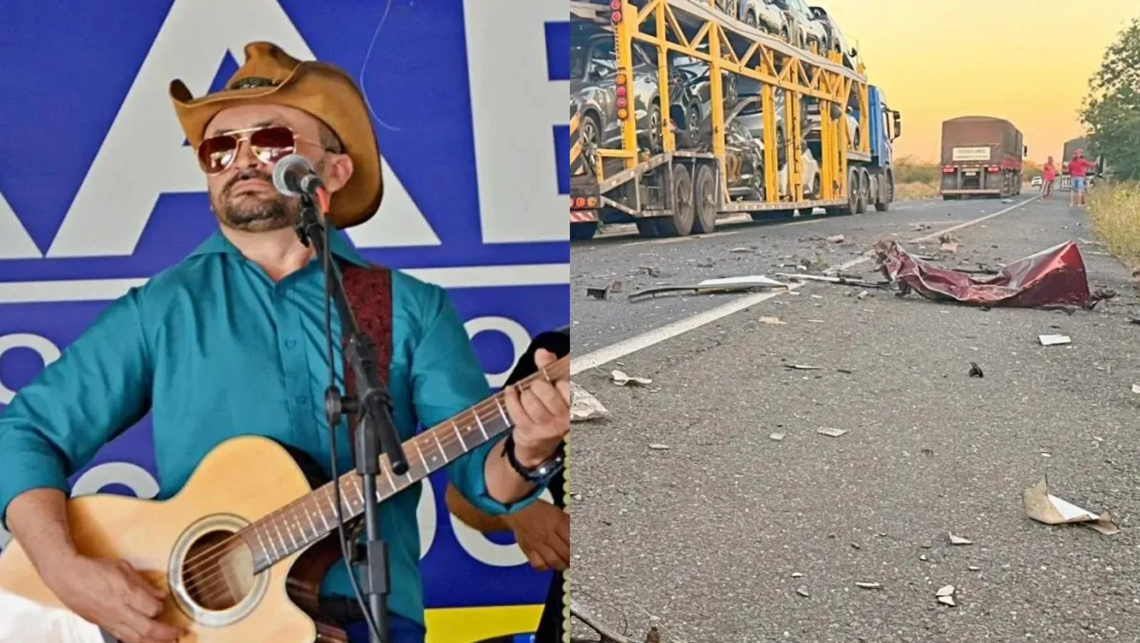 Cantor morre em colisão frontal entre carro e carreta no Piauí