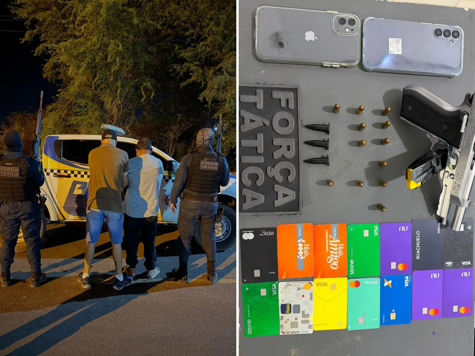 Dois homens são presos com pistola e cocaína após denúncias no Piauí