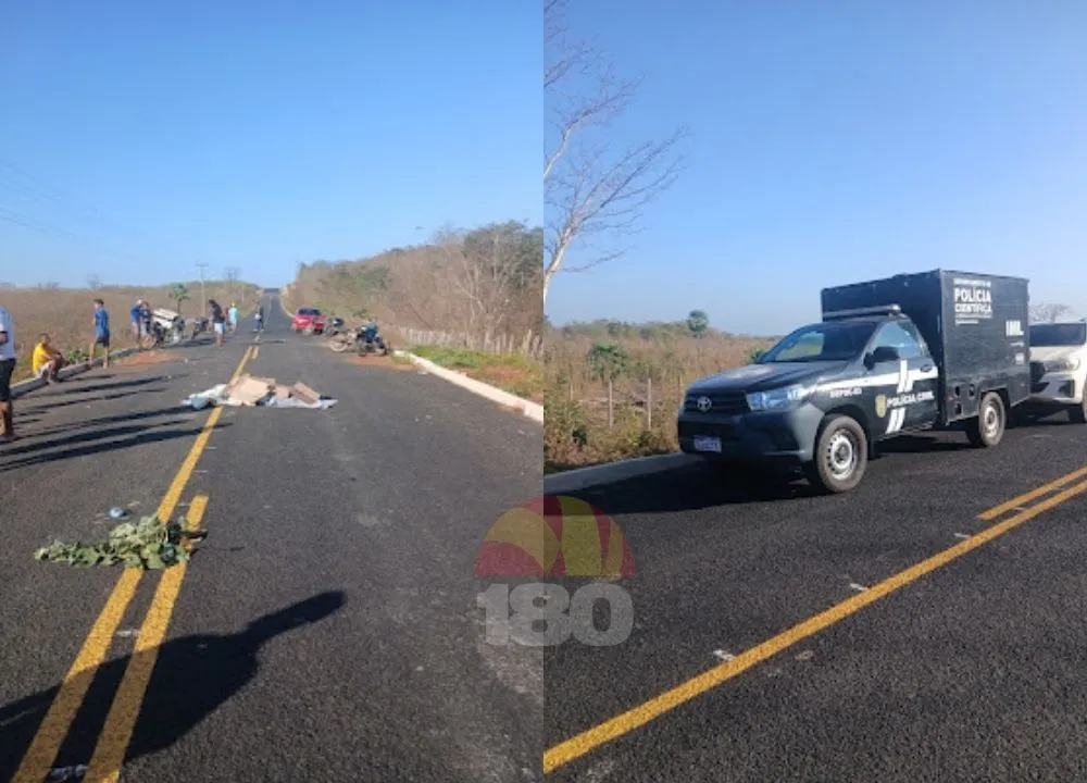 Mulher morre e três ficam feridas após grave colisão entre motocicletas