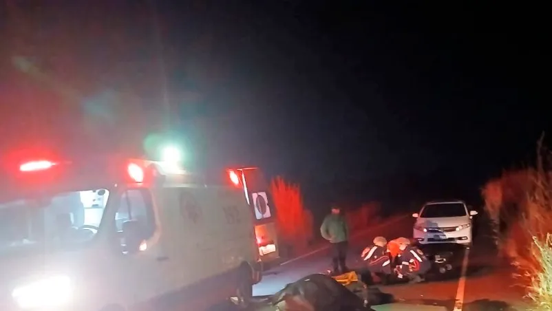 Homem morre após moto bater em animal solto na pista