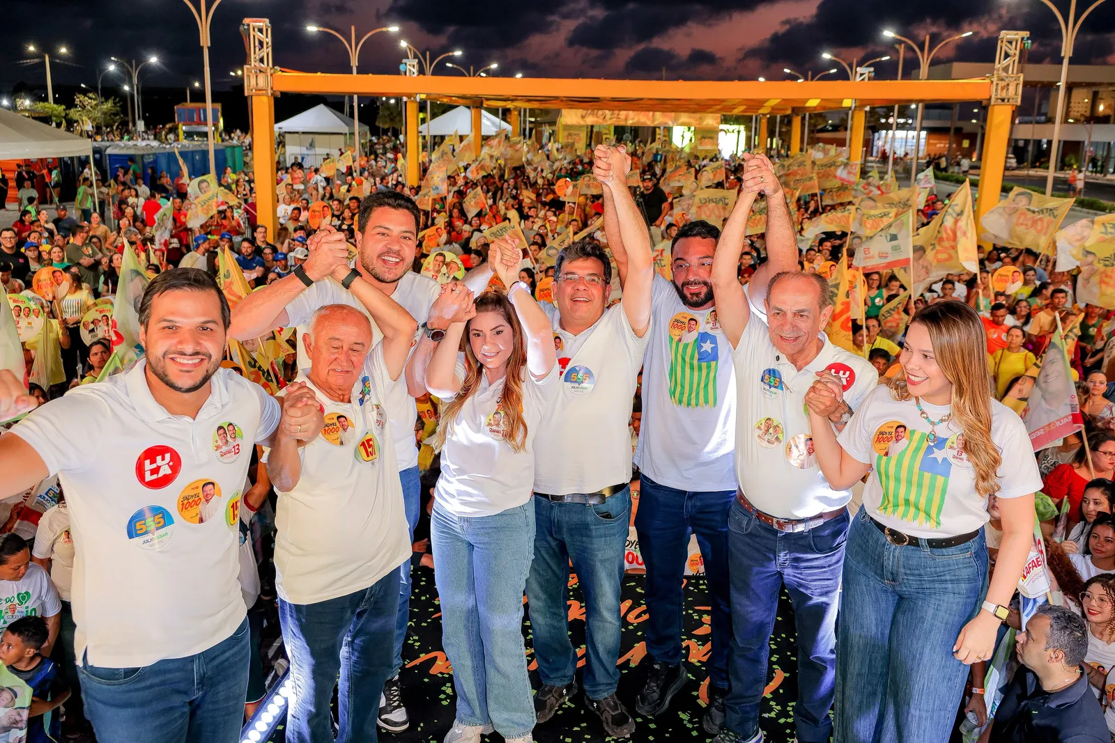 Rafael Fonteles e Jadyel Alencar reúnem mais de 10 mil pessoas em ato político