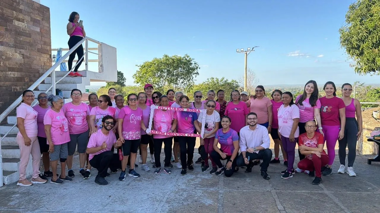 Caminhada do Outubro Rosa mobiliza mulheres em Piripiri